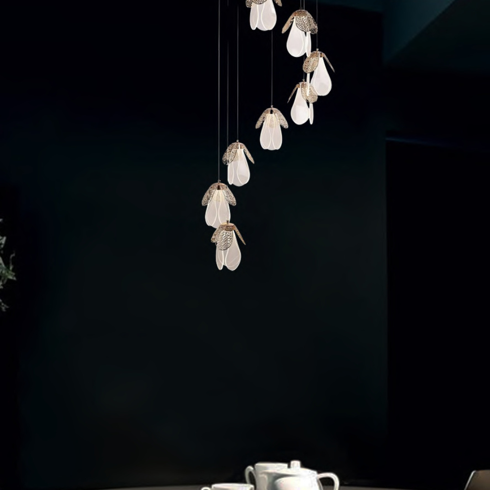 NebulaGlow Double Height Chandelier - Image 3