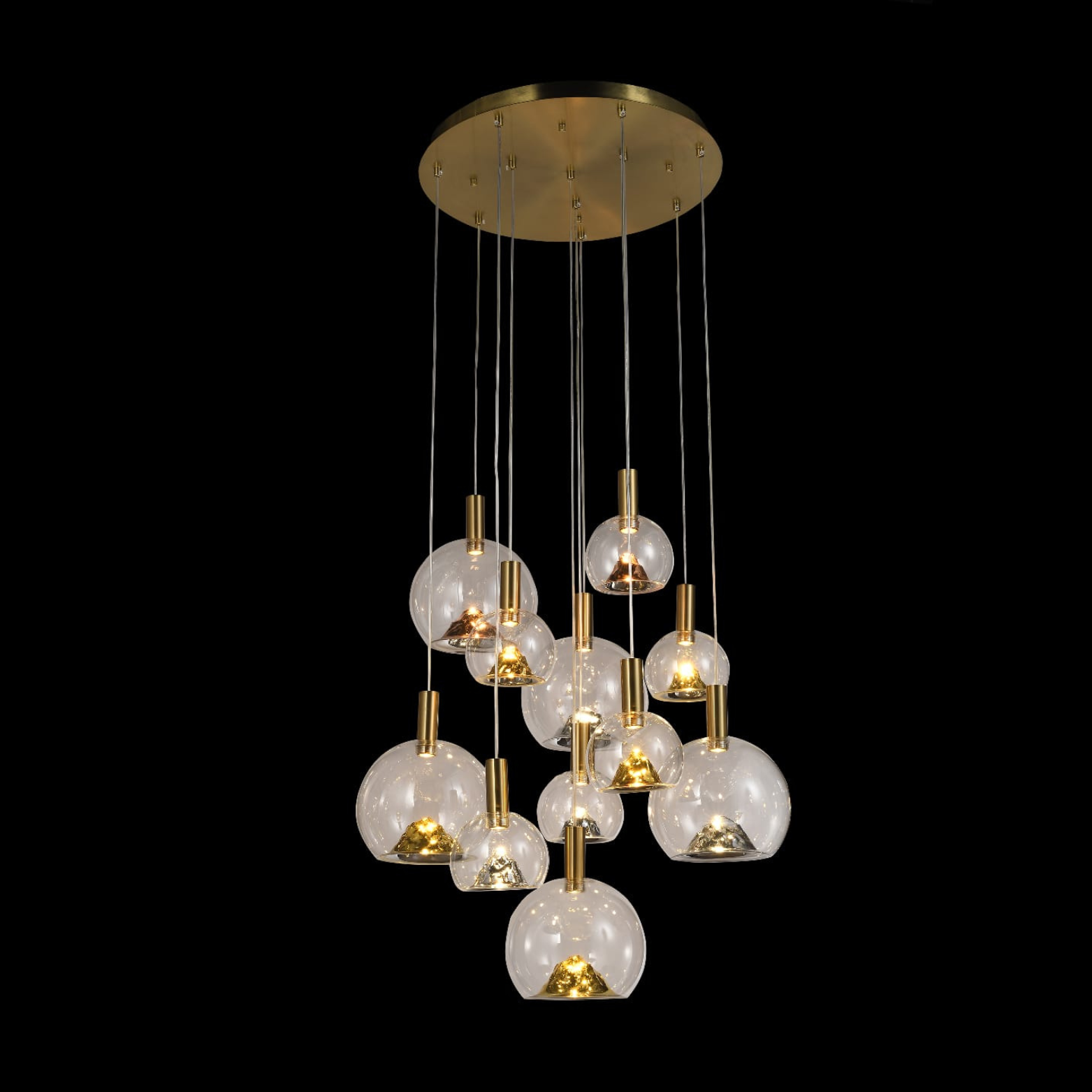 Chrome Couture Double Height Chandelier