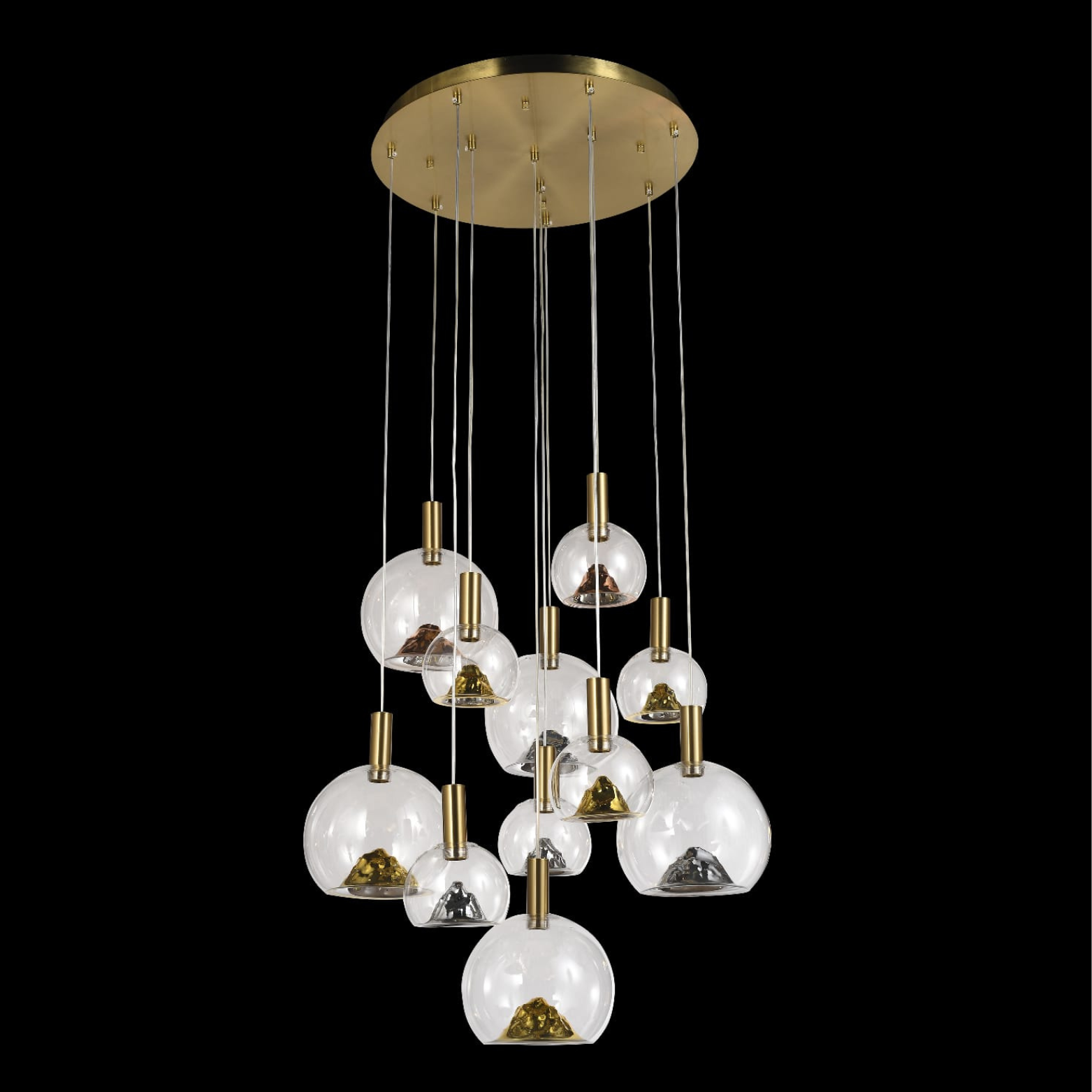 Chrome Couture Double Height Chandelier - Image 2