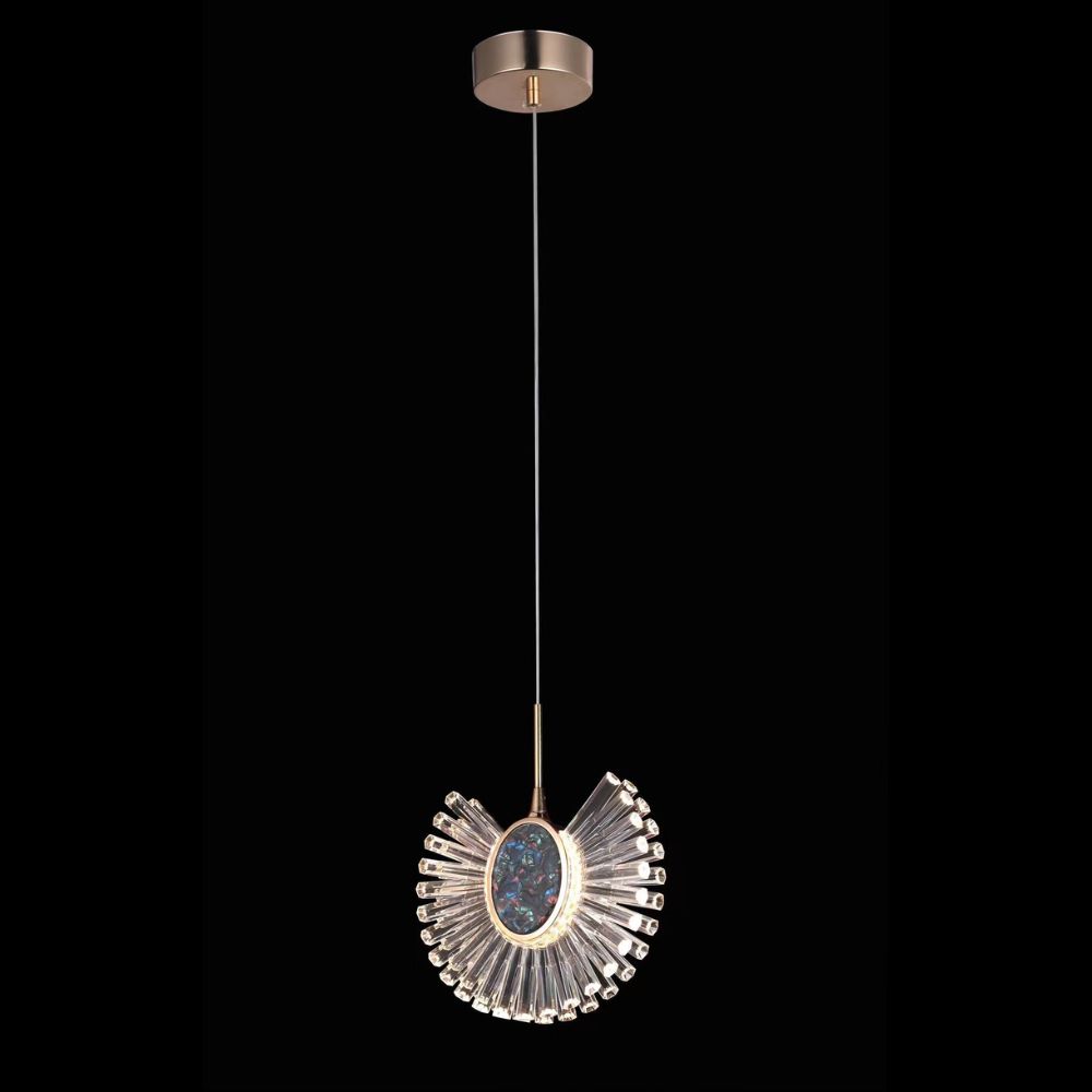 Acrylic Gold Accent Pendant