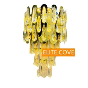 Aurora Crystal Gold Chandelier