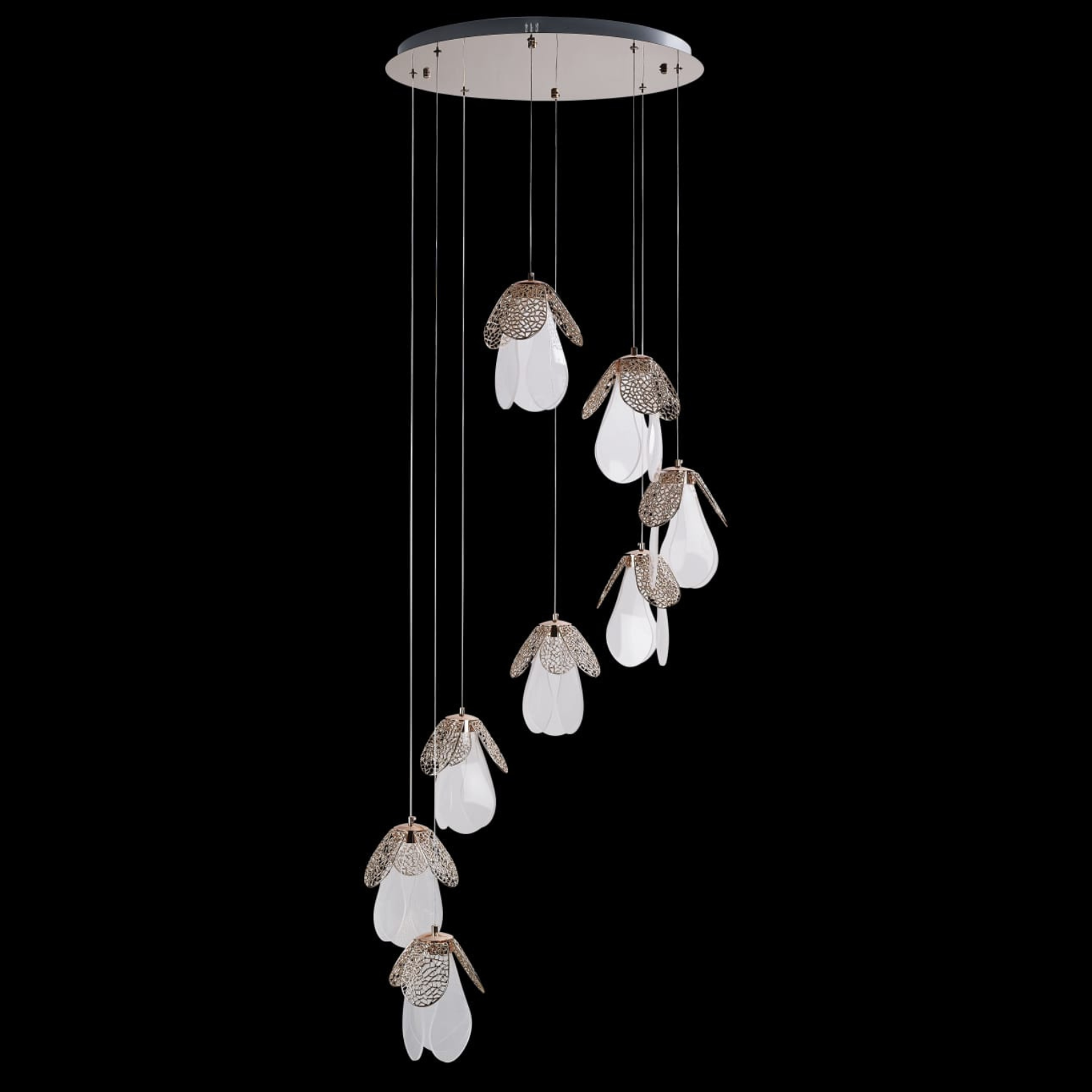 NebulaGlow Double Height Chandelier - Image 2
