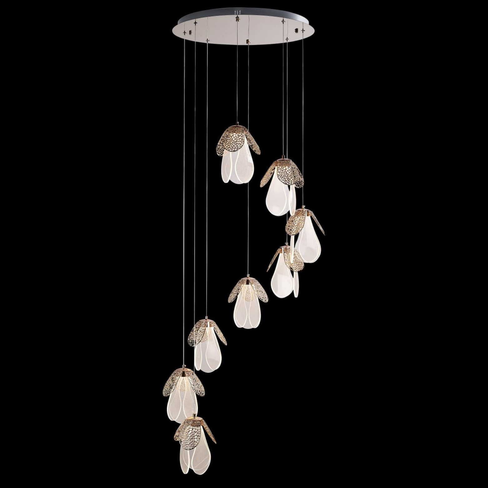NebulaGlow Double Height Chandelier